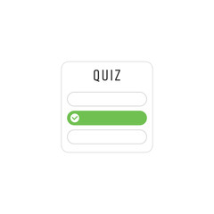 Quiz social media sticker. Instagram story symbol vector icon	