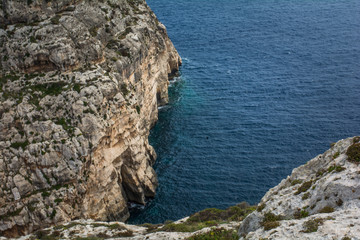 rocky coast of the mediterranean sea