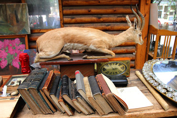 Flea market in Moscow, Russia