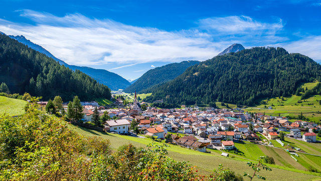 Mountains surrounding the Austrian village Nauders. Both Italy (the Italian region Alto Adige is connected by the Resia Pass) and Switzerland (the canton of Graub&uuml;nden) are close
