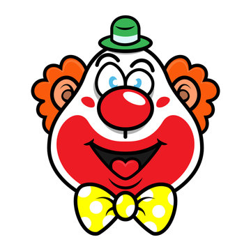 Smile Clown face with happy facial expression good for icon or logo Cartoon Vector