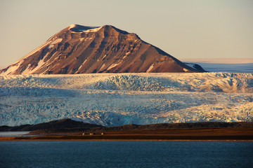 Nordenskiöld glacier at sunset