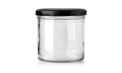 glass jar isolated on white