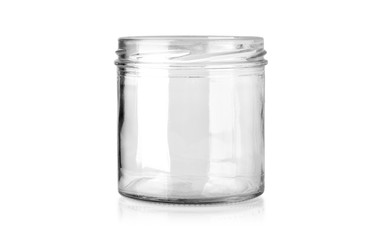 glass jar isolated on white