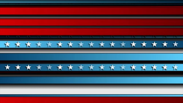 USA colors, stars and stripes abstract bright poster design