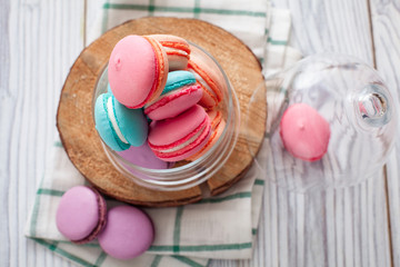 macaroons on a white board