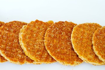 Stroopwafel caramel bite waffle cookies