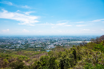 aerial view of the city