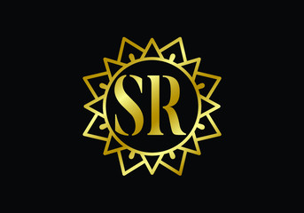 Initial Monogram Letter SR Logo Design Vector Template. Graphic Alphabet Symbol for Corporate Business Identity