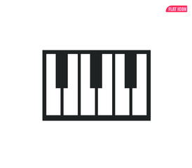 musical instruments flat icon, musical keyboard