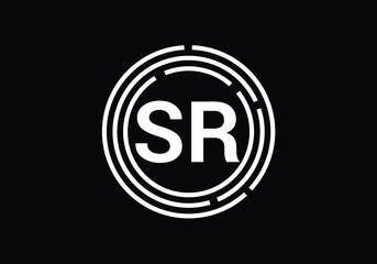 Initial Monogram Letter SR Logo Design Vector Template. Graphic Alphabet Symbol for Corporate Business Identity