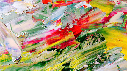 Colorful abstract background wallpaper. Modern motif visual art.  Mixtures of oil paint. Trendy...