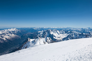 Fototapeta na wymiar young Alps, view from Mont Blanc