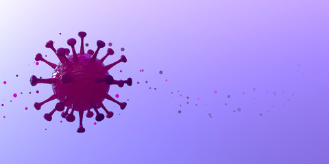Covid-19 Virus Coronavirus Pandemias Illustración 3D