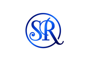Initial Monogram Letter SR Logo Design Vector Template. Graphic Alphabet Symbol for Corporate Business Identity
