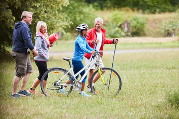 Vital group seniors doing sports