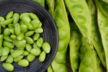 bitter bean, twisted cluster bean, stink bean, holding stink bean