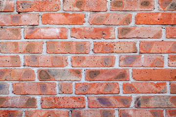Red brick background not painted in vintage style for graphic design.