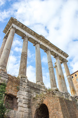 Fototapeta premium Temple of Saturn (in italian Tempio di Saturno) Rome Italy