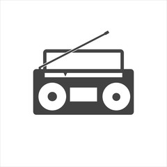 Radio vector icon on white isolated background.