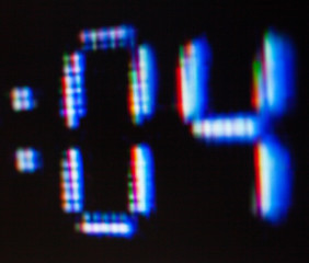 Numbers on the screen.