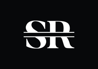 Initial Monogram Letter SR Logo Design Vector Template. Graphic Alphabet Symbol for Corporate Business Identity