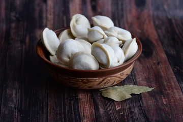 frozen dumplings with raw meat