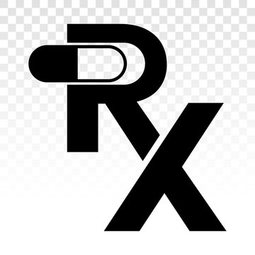 Rx medical pharmacy medicine flat icons or for apps or websites