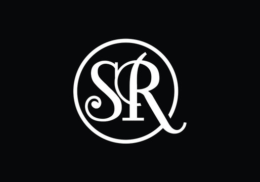 Initial Monogram Letter SR Logo Design Vector Template. Graphic Alphabet Symbol for Corporate Business Identity