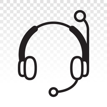 recommend clip art: Customer service headset / Customer support earphone flat icon for apps and websites