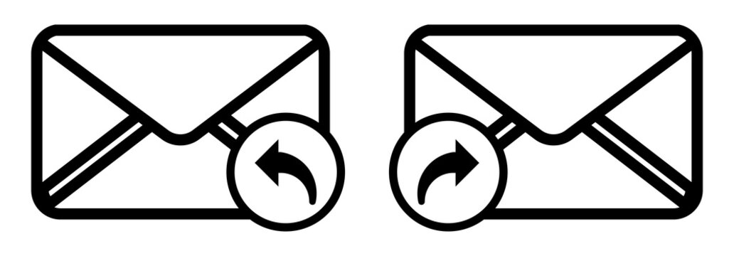 Reply or Forward message flat icon for apps and websites