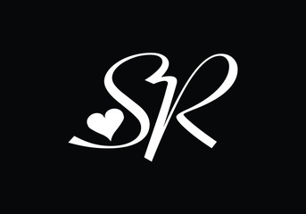 Initial Monogram Letter SR Logo Design Vector Template. Graphic Alphabet Symbol for Corporate Business Identity