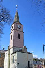Fototapeta na wymiar Newgate Clock Tower in Jedburgh,Scotland