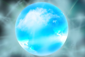 光に満ち溢れる地球のイメージ画像 背景素材