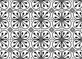 Indonesian batik motifs with very distinctive plant patterns,Vector