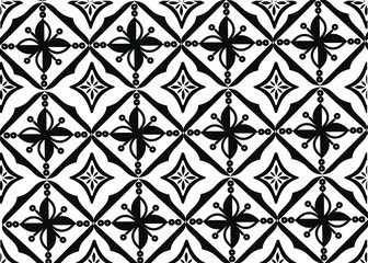 Fototapeta premium Indonesian batik motifs with very distinctive plant patterns,Vector