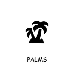 Palms flat vector icon