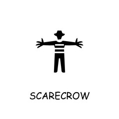 Scarecrow flat vector icon