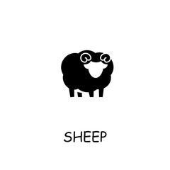 Sheep flat vector icon