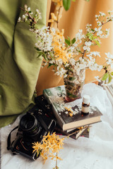 still life with a bouquet of flowers