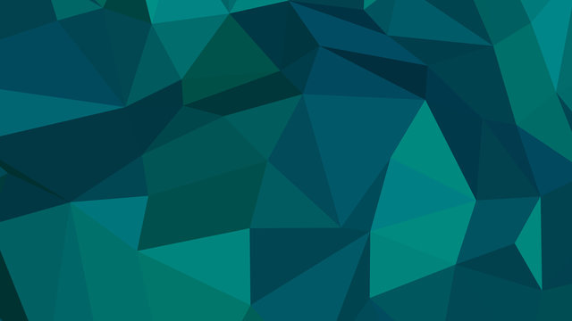 Abstract polygonal background. Geometric Teal vector illustration. Colorful 3D wallpaper.