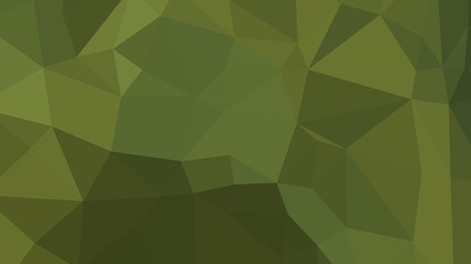 Abstract polygonal background. Geometric Dark Olive Green vector illustration. Colorful 3D wallpaper.