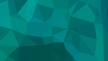 Abstract polygonal background. Geometric Teal vector illustration. Colorful 3D wallpaper.