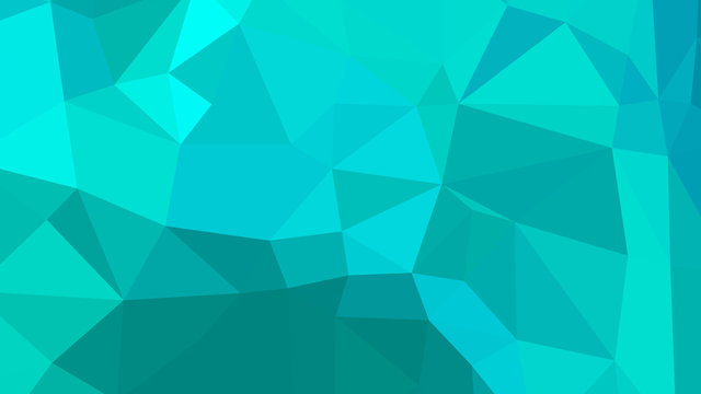 Abstract polygonal background. Geometric Dark Turquoise vector illustration. Colorful 3D wallpaper.
