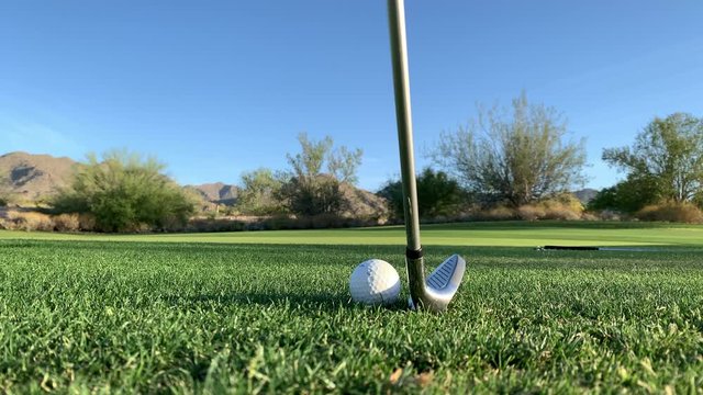 Slow Motion of Chipping a Ball