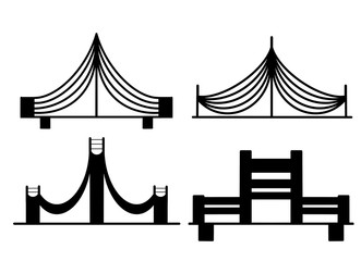 four bridges on a white background for a logo