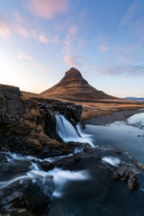 Kirkjufell is one of the most scenic and photographed mountains in Iceland all year around. Beautiful Icelandic landscape of Scandinavia