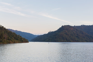 Landscape of Khun Dan Prakan Chon Dam