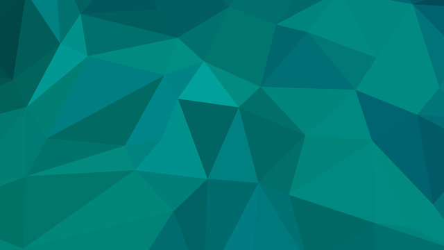 Abstract polygonal background. Geometric Teal vector illustration. Colorful 3D wallpaper.