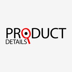 Product details with magnifying glass. Flat design. Vector Illustration on white background.	
